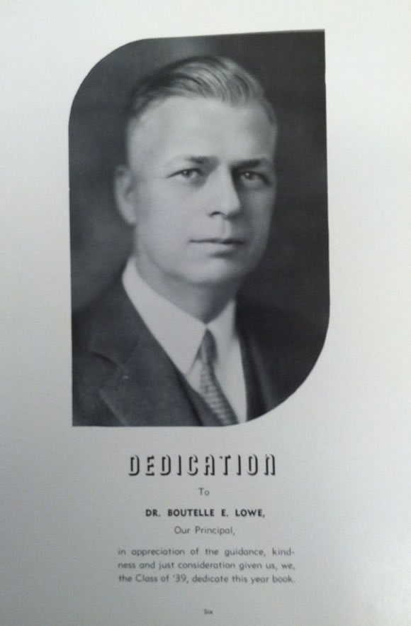 1939 HHS Yearbook pg6 Dedication